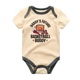 Daddy's Future Basketball Buddy Custom Infant Short Sleeve One Piece Baby bodysuit vêtements pour bébé