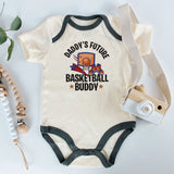 Daddy's Future Basketball Buddy Custom Infant Short Sleeve One Piece Baby bodysuit vêtements pour bébé