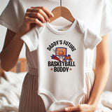 Daddy's Future Basketball Buddy Custom Infant Short Sleeve One Piece Baby bodysuit vêtements pour bébé