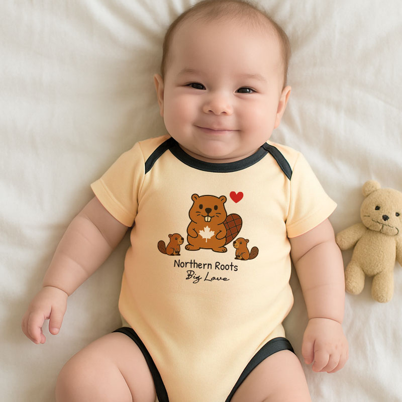 Kiddiepro Canada Baby Bodysuit for Boys and Girls Soft Cotton Infant One Piece Cute Newborn Outfit Baby Shower Gift for Parents