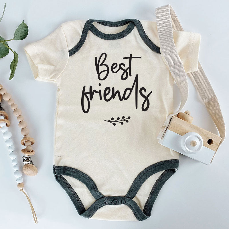 Best Friends Baby Bodysuit Cute Matching Outfit for Newborns & Infants Baby Shower Gift Vêtements bébé