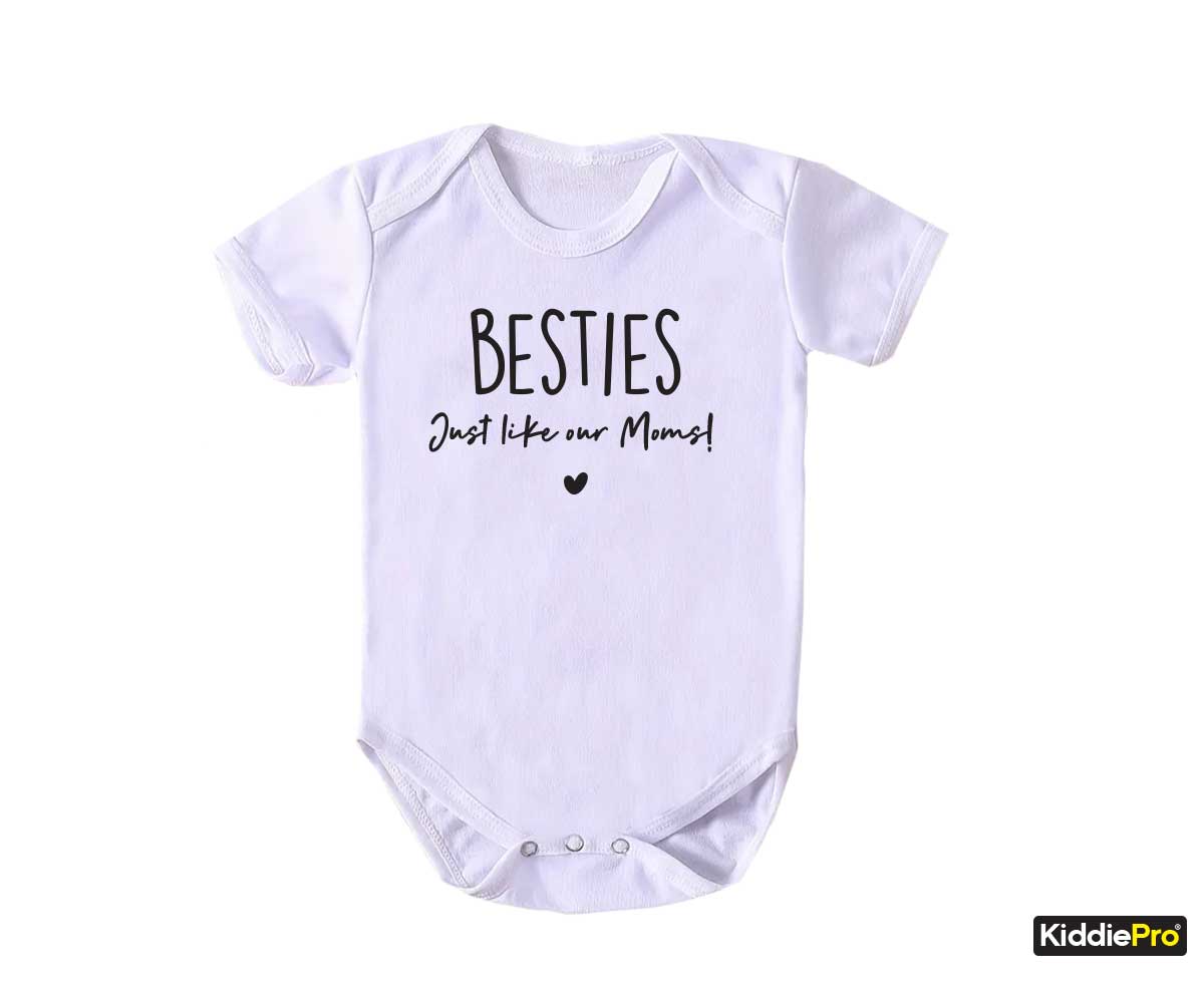 Besties just like our moms,generation bestfriend, BFF,  Mom-inspired friendship, Following mom's footsteps, bestie baby clothes(SKU#33)