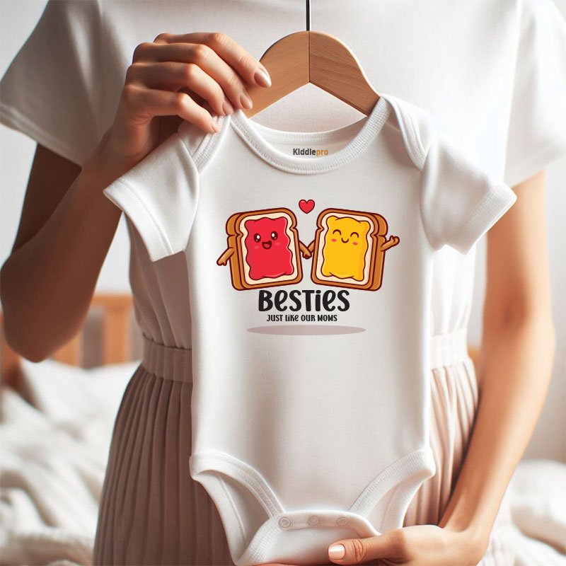 Besties Just Like Our Moms Baby Bodysuit Best friends Matching Outfit Baby Shower Gift Vêtements bébé