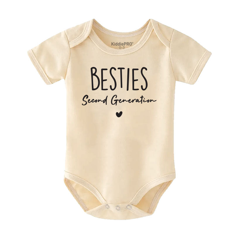 Besties Second Generation Baby Clothes Mom BFF Best friend Shirt Custom Baby Bodysuit