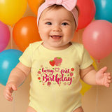 Kiddiepro First Birthday Strawberry Theme Baby Bodysuit Berry First Birthday Outfit One Year Old Clothes