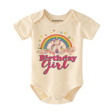Kiddiepro First Birthday Unicorn Theme Baby Girl Bodysuit