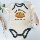 Born to eat rice cute funny cheeky baby clothes food pun baby outfit fried rice food lover bodysuit asian cuisine baby outfit