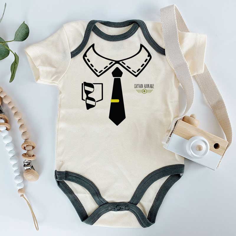 Captain Adorable Pilot Baby clothes Cute Unisex Infant Creeper One-piece Bodysuits