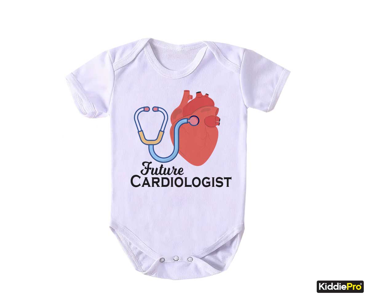 Future Cardiologist Baby Bodysuits aspiring cardiologists Baby apparel for future doctors Future heart specialist (SKU#33)