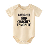 Chachu and Chachi’s Favorite Baby Bodysuit Cute Aunt and Uncle Newborn Infant Outfit Baby Shower Gift Canda Vêtements bébé