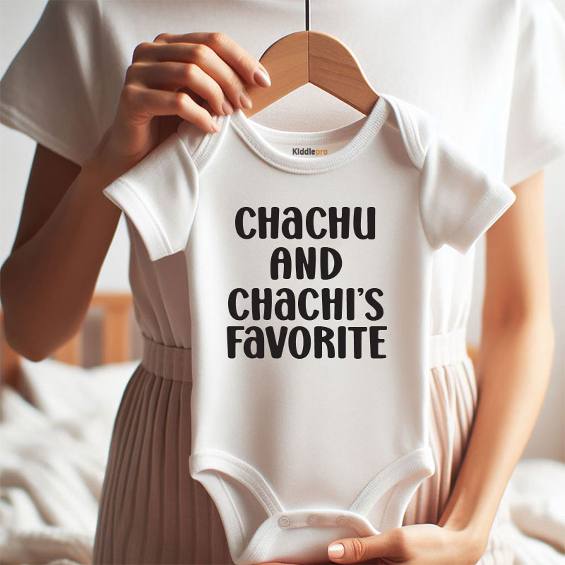 Chachu and Chachi’s Favorite Baby Bodysuit Cute Aunt and Uncle Newborn Infant Outfit Baby Shower Gift Canda Vêtements bébé