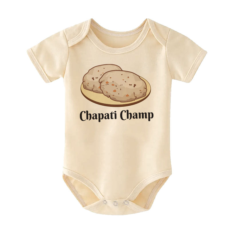 Chapati Champ Baby Clothes Cute Indian Baby Boy Girl Bodysuit Foodie Ethnic Indian Cuisine Outfit