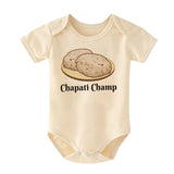 Chapati Champ Baby Clothes Cute Indian Baby Boy Girl Bodysuit Foodie Ethnic Indian Cuisine Outfit