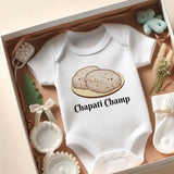 Chapati Champ Baby Clothes Cute Indian Baby Boy Girl Bodysuit Foodie Ethnic Indian Cuisine Outfit