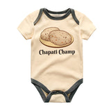 Chapati Champ Baby Clothes Cute Indian Baby Boy Girl Bodysuit Foodie Ethnic Indian Cuisine Outfit