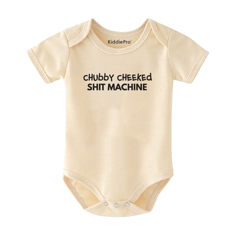 Funny Newborn Clothes Chubby Cheeked Beep Machine Baby Boy Girl Infant Romper Baby Shower Gift Hilarious Baby Present