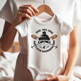 Snowboarding Buddy Custom Infant Short Sleeve One Piece Baby bodysuit vêtements pour bébé