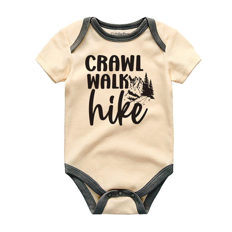 Crawl Walk Hike Adventure Baby Boy Girl Clothes Outdoor Mountain Hiking Baby Outfit