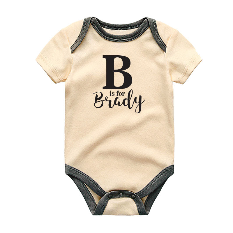 Personalized Newborn Outfit  Monogrammed Baby Bodysuit with Custom Name  Personalized Coming Home Outfit Newborn Take Home Clothes  Baby Shower Gift