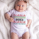 Custom Name Ugly Christmas Shirt Newborn Infant Baby Boy Girl Clothes Holiday Funny Baby Christmas Outfit