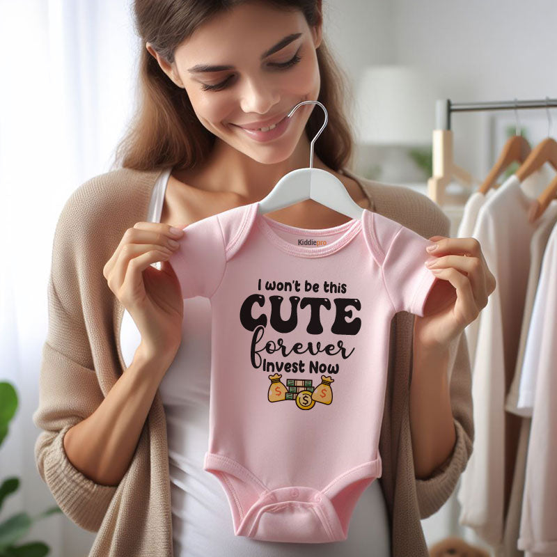 I won't be this cute Cute Funny Investment humor baby bodysuit with sayings money joke newborn outfit finance accountant banker financial advisor custom baby gift