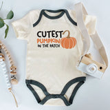 Cutest Pumpkin Baby Clothes First Fall Autumn Family Photography Outfit Gender Neutral Adorable Baby Bodysuit New Dad Mom Pregnancy Announcement Baby Shower Gift