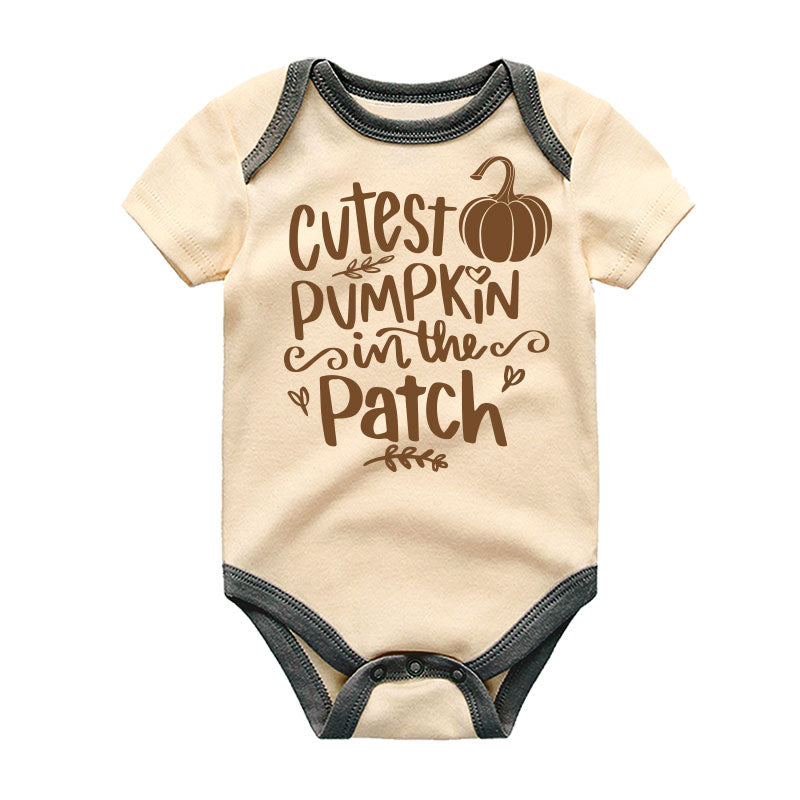 Cutest Pumpkin Patch Outfit Newborn Baby Boy Girl Bodysuit Adorable Custom Baby Clothes Fall Autumn Outfit Farm Photo Shoot Preganancy Announcement Reveal Shirt