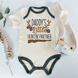 Hunting Baby Bodysuit Daddy's Hunting Partner Outfit Custom Hunter Baby Clothing Cute Deer Hunting Baby Shirt Unisex outdoor Baby Clothing baby Shower Gift Personalize Baby Clothing