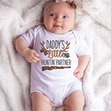 Hunting Baby Bodysuit Daddy's Hunting Partner Outfit Custom Hunter Baby Clothing Cute Deer Hunting Baby Shirt Unisex outdoor Baby Clothing baby Shower Gift Personalize Baby Clothing