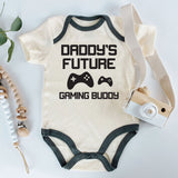 Future Gaming Buddy Funny Baby bodysuit Game controller Video Games Daddy's Gaming Partner Baby clothes,Personalize Infant Clothing Unisex Baby One-piece