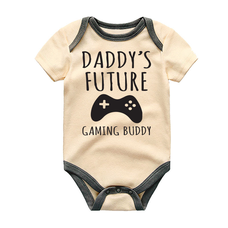 Future Gaming Buddy Funny Baby bodysuit Game controller Video Games Daddy's Gaming Partner Baby clothes,Personalize Infant Clothing Unisex Baby One-piece