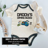 Daddy's Gaming Buddy Funny Baby bodysuit Little Gamer, Father Son Daughter Bonding, Daddy's Gaming Partner Baby clothes,Personalize Infant Clothing Unisex Baby One-piece