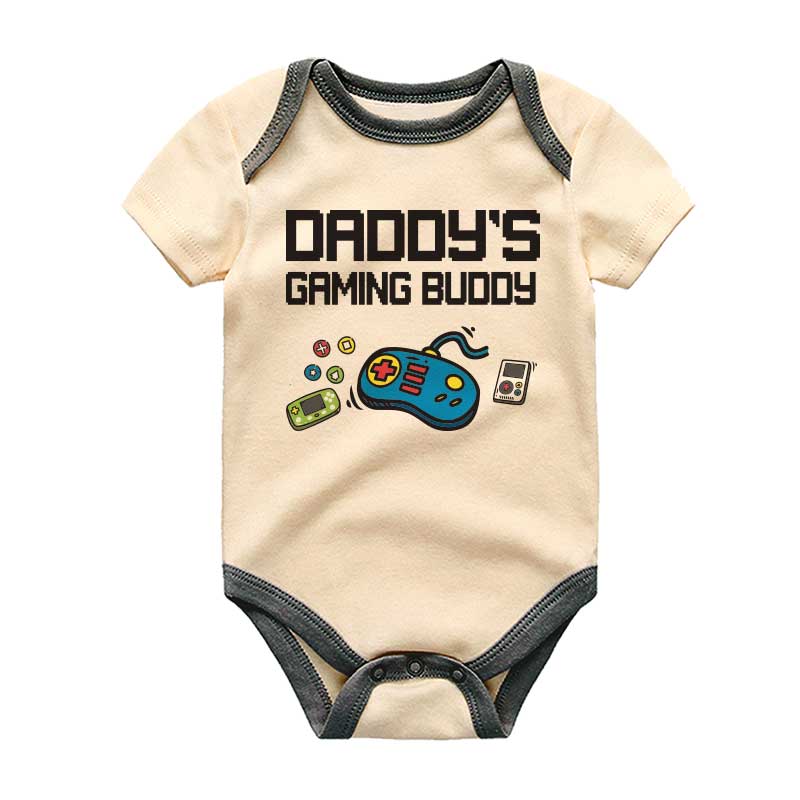 Daddy's Gaming Buddy Funny Baby bodysuit Little Gamer, Father Son Daughter Bonding, Daddy's Gaming Partner Baby clothes,Personalize Infant Clothing Unisex Baby One-piece