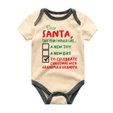 Dear Santa Cute Christmas Wishlist Baby Boy Girl Outfit Sentimental Holiday Babywear Festive Baby Bodysuit Holiday Family Gathering Shirt Grandparent Baby Announcement