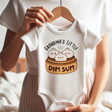 Grandma’s Little Dim Sum Newborn Baby Bodysuit Cute Asian Food Theme Infant Outfit Vêtements bébé