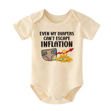 Even diapers can't escape Inflation Funny Comical Cheeky baby clothes Diaper Price Humor Joke Bodysuit Baby Outfit Inflation Humor