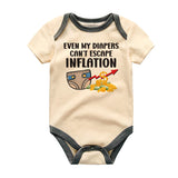 Even diapers can't escape Inflation Funny Comical Cheeky baby clothes Diaper Price Humor Joke Bodysuit Baby Outfit Inflation Humor