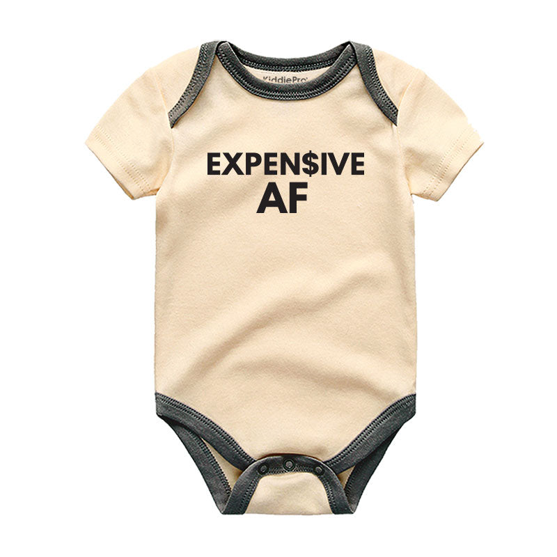 Expensive AF CUte Funny Unisex Infant Baby Boy Girl Bodysuit Personalized Newborn Baby ShowerGift