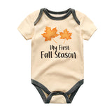 My First Fall Season Baby Clothes Cute Autumn Theme Outfit Vêtements bébé