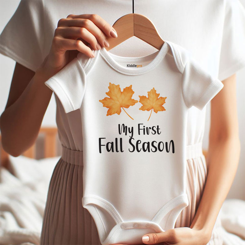 My First Fall Season Baby Clothes Cute Autumn Theme Outfit Vêtements bébé