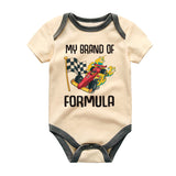 Baby Racing Car Bodysuit My Brand of Formula First Outfit Vêtements bébé