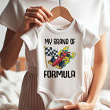 Baby Racing Car Bodysuit My Brand of Formula First Outfit Vêtements bébé