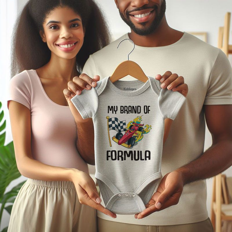 Baby Racing Car Bodysuit My Brand of Formula First Outfit Vêtements bébé