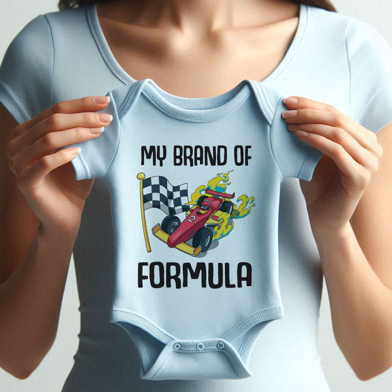 Baby Racing Car Bodysuit My Brand of Formula First Outfit Vêtements bébé