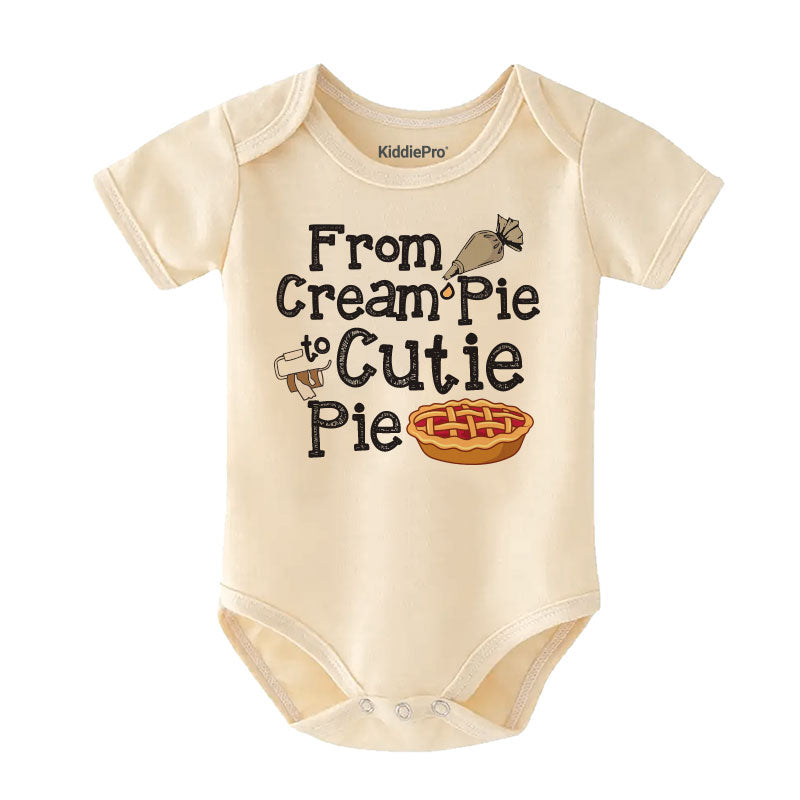 Funny cheeky pastry chef gift baby bodysuit baking buddy romper Pie lover shirt custom baby boy girl clothes baby shower gift personalized newborn gift