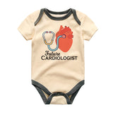 Future Cardiologist Baby Bodysuit Cute Medical Career Newborn Outfit Heart Doctor Baby Shower Gift
