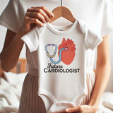 Future Cardiologist Baby Bodysuit Cute Medical Career Newborn Outfit Heart Doctor Baby Shower Gift
