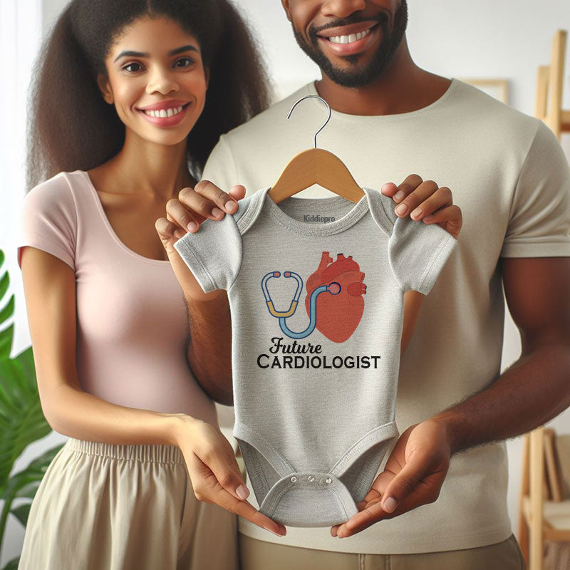 Future Cardiologist Baby Bodysuit Cute Medical Career Newborn Outfit Heart Doctor Baby Shower Gift