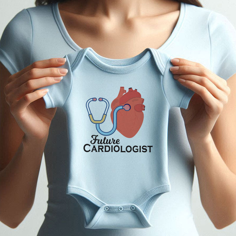 Future Cardiologist Baby Bodysuit Cute Medical Career Newborn Outfit Heart Doctor Baby Shower Gift