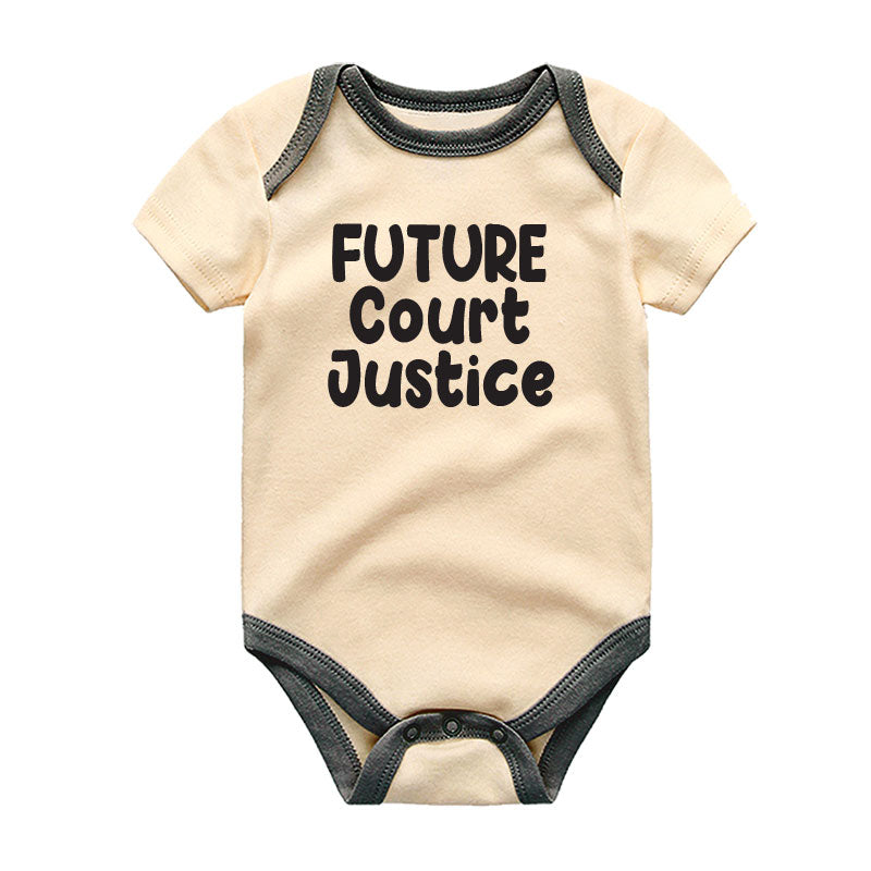 Future court justice baby clothes unisex newborn outfit custom lawyer legal chief supreme justice baby bodysuit